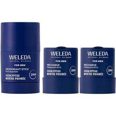 Routine Déodorant Stick Rechargeable For Men Eucalyptus Menthe Poivrée - Weleda - Publicité Routine Déodorant Stick Rechargeable For Men Eucalyptus Menthe Poivrée - Weleda - Publicité