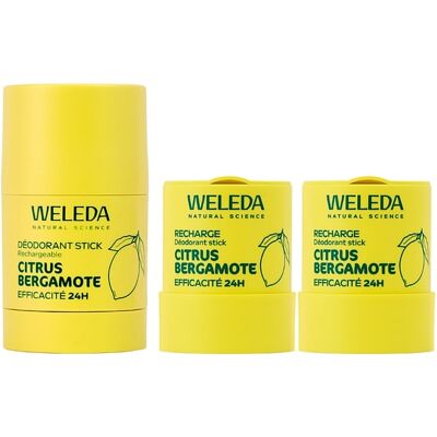 Routine Déodorant Stick Rechargeable Citrus Bergamote - Weleda - Publicité Routine Déodorant Stick Rechargeable Citrus Bergamote - Weleda - Publicité