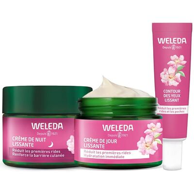 Routine Anti-âge Rose Musquée & Thé blanc - Weleda - Publicité Routine Anti-âge Rose Musquée & Thé blanc - Weleda - Publicité