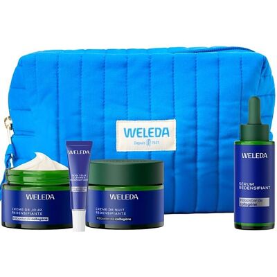 Trousse routine complète Anti-âge Gentiane bleue & Edelweiss - Weleda - Publicité Trousse routine complète Anti-âge Gentiane bleue & Edelweiss - Weleda - Publicité