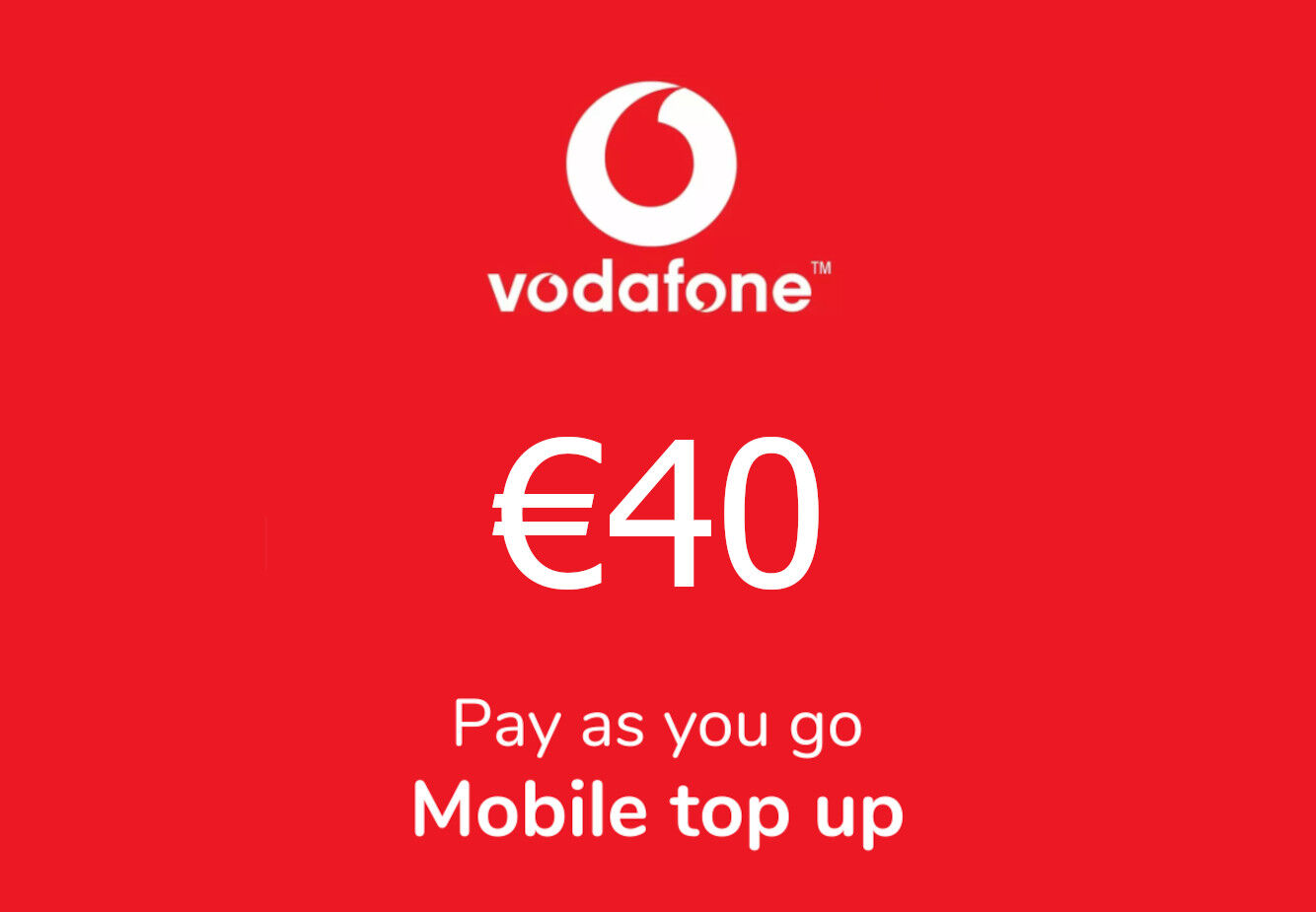 Kinguin Vodafone Mobile Phone €40 Gift Card NL