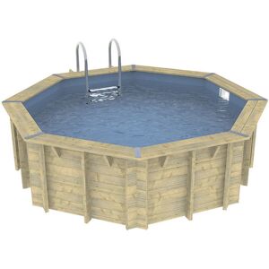 UBBINK Piscine bois OCEA Ronde 430 x 120 liner gris