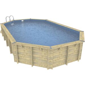 UBBINK Piscine bois OCEA 470 x 860 x 130 liner gris