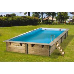 UBBINK Piscine bois LINEA 350 x 650 x 140 liner bleu