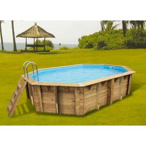 UBBINK Piscine bois OCEA 355 x 550 x 120 liner beige