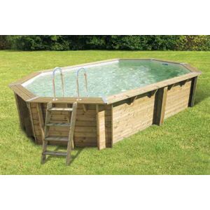 UBBINK Piscine bois OCEA 400 x 610 x 130 liner bleu