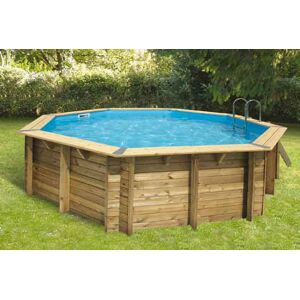 UBBINK Piscine bois OCEA Ronde 510 x 120 liner beige