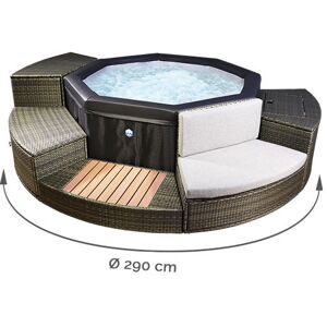 NETSPA Spa Octopus portable Netspa 6 places avec Mobilier