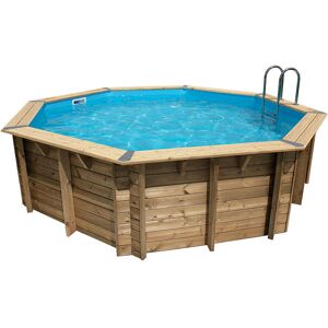 UBBINK Piscine bois OCEA Ronde 430 x 120 liner bleu