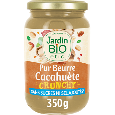 JARDIN BIO Pur beurre de cacahuète crunchy bio - Publicité JARDIN BIO Pur beurre de cacahuète crunchy bio - Publicité