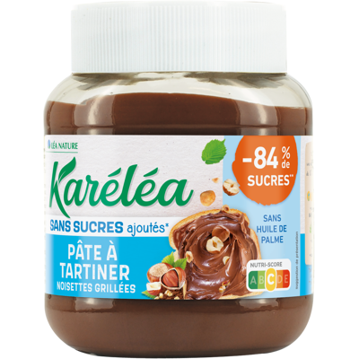 KARELEA Pâte à tartiner aux noisettes grillées et cacao - Publicité KARELEA Pâte à tartiner aux noisettes grillées et cacao - Publicité