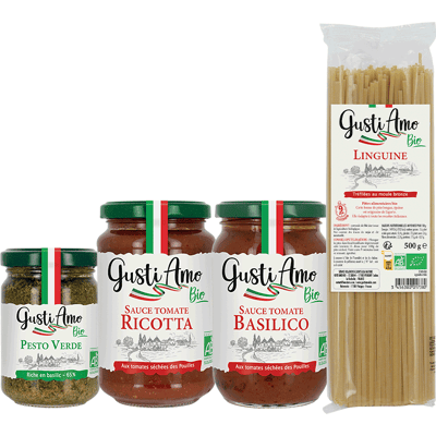 GUSTI AMO BIO Kit Découverte Pâtes - Publicité GUSTI AMO BIO Kit Découverte Pâtes - Publicité