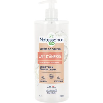 Gel Douche Bio au Lait d'Ânesse Natessance - Peaux Sensibles - Publicité Gel Douche Bio au Lait d'Ânesse Natessance - Peaux Sensibles - Publicité