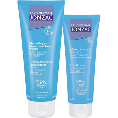 EAU THERMALE JONZAC Duo Nettoyant & Exfoliant doux - Publicité EAU THERMALE JONZAC Duo Nettoyant & Exfoliant doux - Publicité