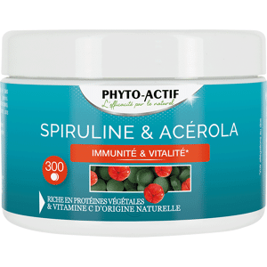 Phyto-Actif Spiruline et acérola 300 comprimés - Publicité