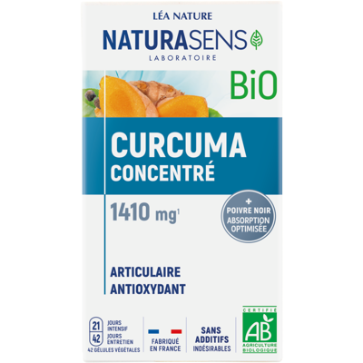 NATURASENS Gélules curcuma concentré 1400 mg¹ - Bio - Publicité NATURASENS Gélules curcuma concentré 1400 mg¹ - Bio - Publicité