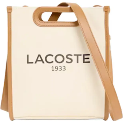 Sac bandoulière Lacoste Heritage Canvas Femme Marron Taille unique - Publicité Sac bandoulière Lacoste Heritage Canvas Femme Marron Taille unique - Publicité