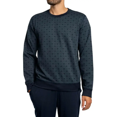 Giorgio Armani Sweat Emporio Armani Lounge Jacquard Homme Bleu M - Publicité Giorgio Armani Sweat Emporio Armani Lounge Jacquard Homme Bleu M - Publicité