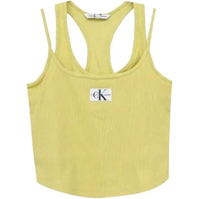Débardeur Calvin Klein Classic cotele Femme Jaune L - Publicité Débardeur Calvin Klein Classic cotele Femme Jaune L - Publicité