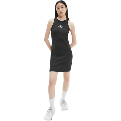 Robe Calvin Klein Classic front logo Femme Noir XS - Publicité Robe Calvin Klein Classic front logo Femme Noir XS - Publicité