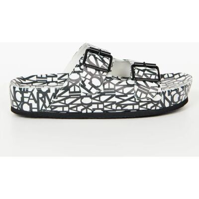 Giorgio Armani Claquette Armani Exchange BW classic Femme Blanc 37 - Publicité Giorgio Armani Claquette Armani Exchange BW classic Femme Blanc 37 - Publicité
