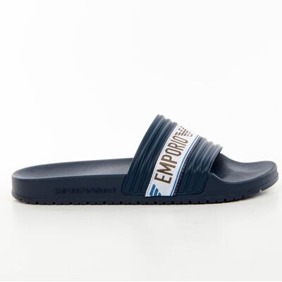 Giorgio Armani Claquette Emporio Armani Eagle Homme Bleu 42 - Publicité Giorgio Armani Claquette Emporio Armani Eagle Homme Bleu 42 - Publicité