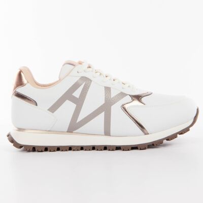 Giorgio Armani Basket Armani Exchange Eagle AX Femme Blanc 36 - Publicité Giorgio Armani Basket Armani Exchange Eagle AX Femme Blanc 36 - Publicité