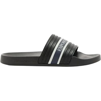 Giorgio Armani Claquette Emporio Armani Eagle Homme Noir 40 - Publicité Giorgio Armani Claquette Emporio Armani Eagle Homme Noir 40 - Publicité