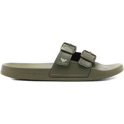 Giorgio Armani Claquette Emporio Armani GA Eagle Homme Kaki 45 - Publicité Giorgio Armani Claquette Emporio Armani GA Eagle Homme Kaki 45 - Publicité