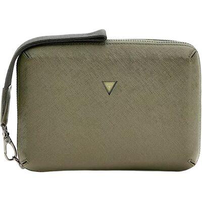 Trousse Guess Modena Saffiano Homme Kaki Taille unique - Publicité Trousse Guess Modena Saffiano Homme Kaki Taille unique - Publicité