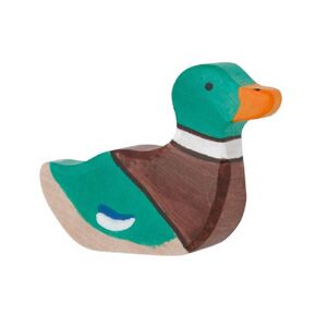 Figurine Holtztiger Canard nageant