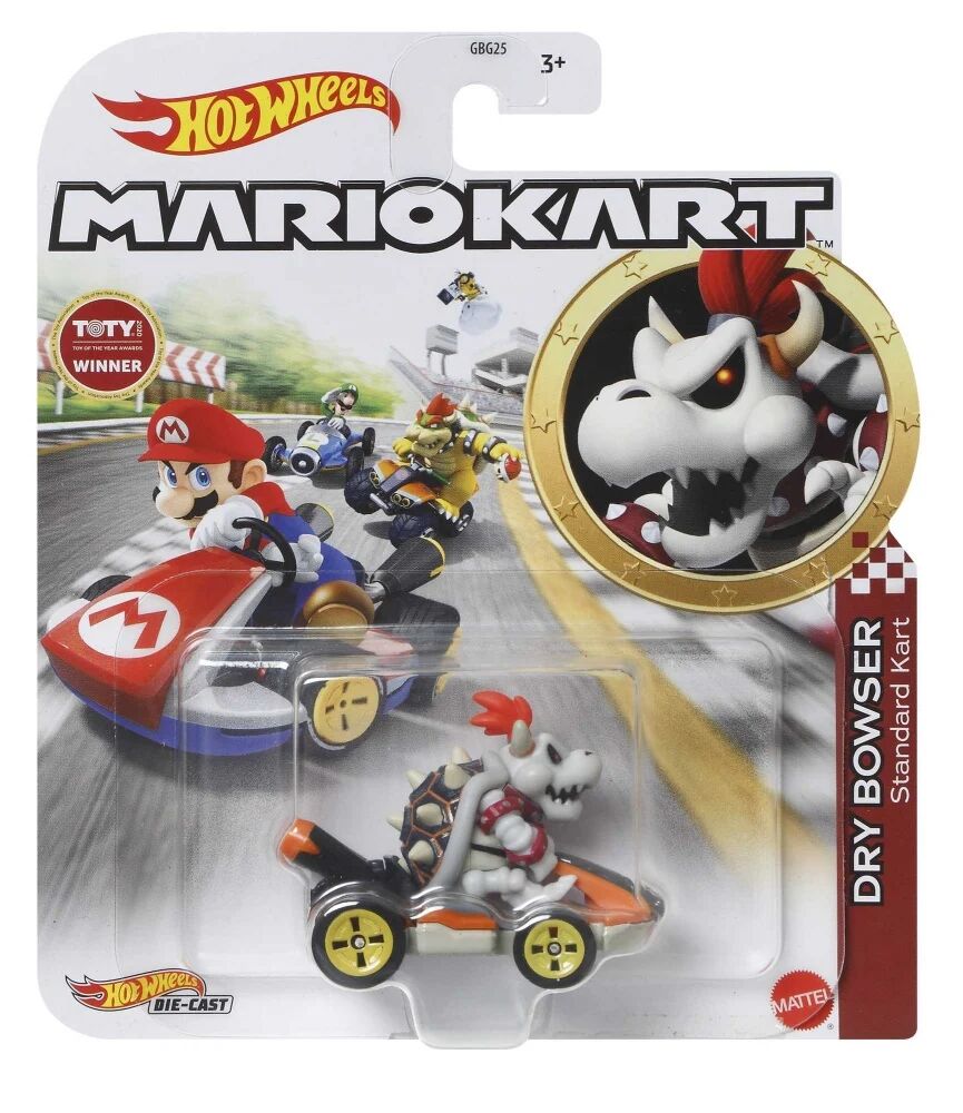 Hot Wheels - Véhicule Mario Kart (modèle aléatoire) - Petite Voiture  - 3 ans et +