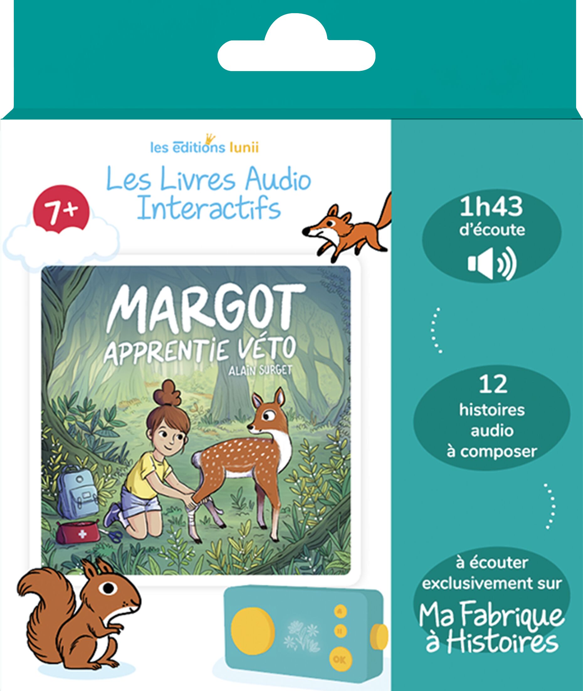 Margot, apprentie véto - Livre audio interactif dès 7 ans à écouter sur la conteuse Ma Fabrique à Histoires - Lunii