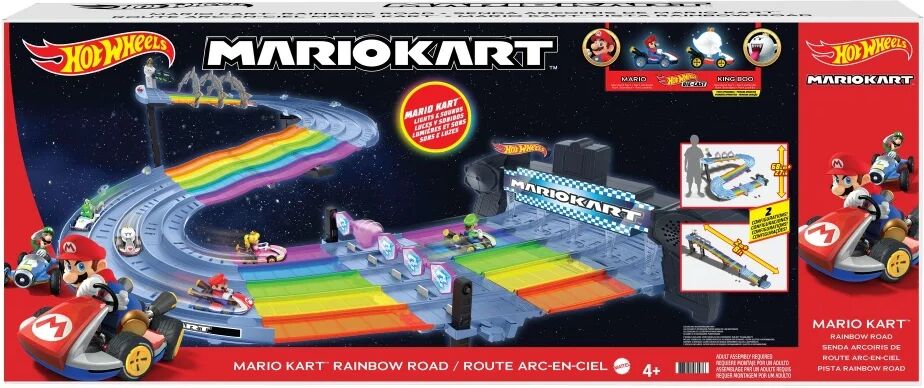 Hot Wheels - Route Arc-en-ciel Mario Kart - Circuit / Petite Voiture - Dès 4 ans