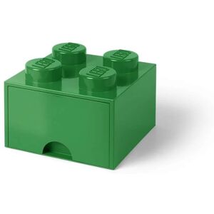 Brique de rangement empilable avec tiroir 4 plots LEGO® Vert
