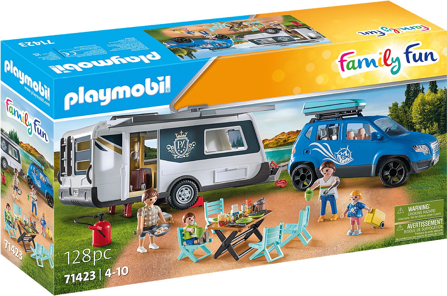 - Famille avec voiture et caravane - 71423 - Playmobil® Family Fun