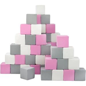 Pyramide - lot de 45 grand blocs - blanc, rose, gris