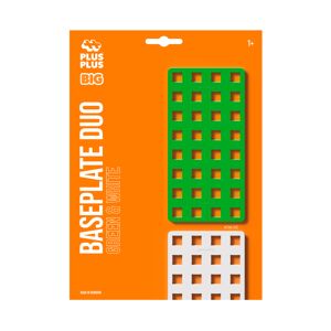 Jeu de construction PLUS PLUS - Bases de construction BIG - 2 Pcs blanche & verte - PP3287