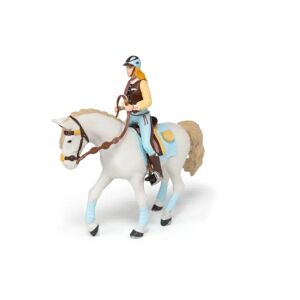 Figurine Cheval de la cavalière fashion bleue - Papo