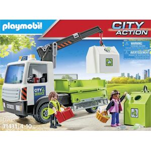 Playmobil - Camion-grue de recyclage de verre - 71431 - Playmobil® City action