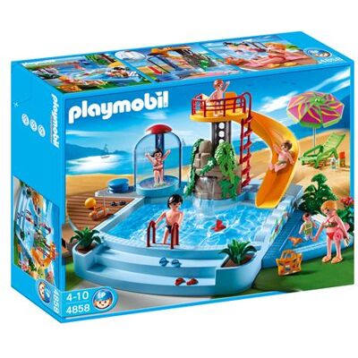 Piscine avec toboggan - Playmobil 4858