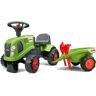 Porteur tracteur Claas avec volant directionnel avec klaxon, remorque, pelle et râteau - Vert - Dès 12 mois - 100% Fabriqué en France - Contient 40% de Plastique recyclé - FALK