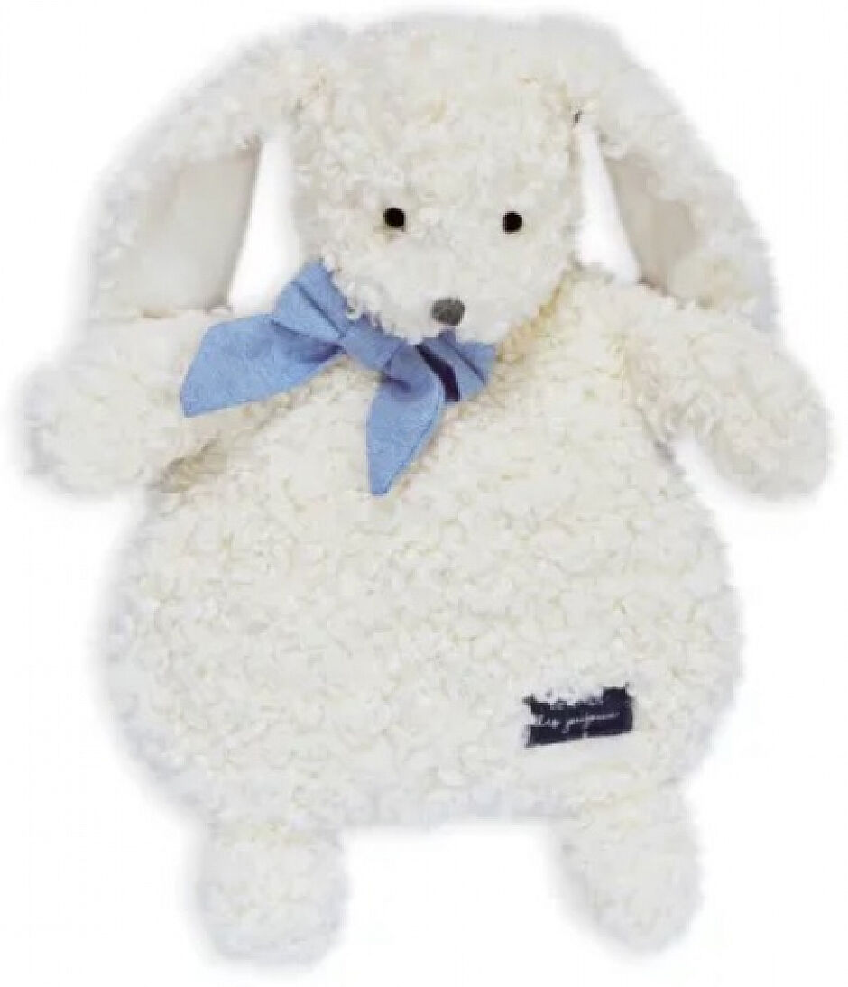 Bouillotte peuche lapin ecru 30cm