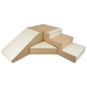 Set de 4 blocs en mousse pour le jeu blanc, cappuccino