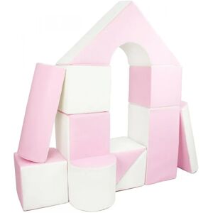 Set de 11 blocs en mousse pour le jeu blanc, rose (pastel)