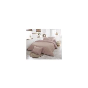 Draps housse Tradilinge AUTHENTIQUE BLUSH Rose 160x200 cm - Publicité