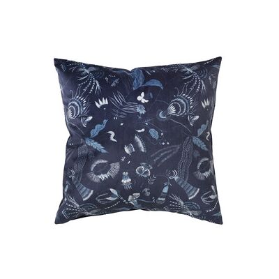 Broste Copenhagen BELL FLOWER Housse de coussin - Fleuri, Bleu, 50x50 cm - Publicité Broste Copenhagen BELL FLOWER Housse de coussin - Fleuri, Bleu, 50x50 cm - Publicité