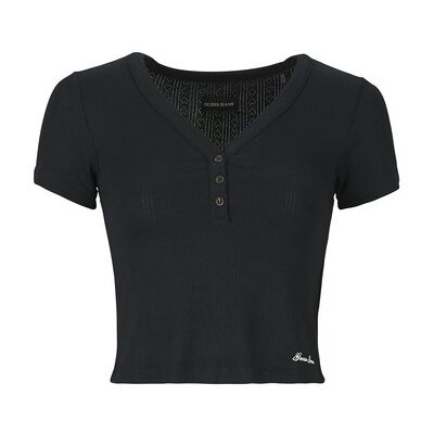 T-shirt Guess GJ POINTELLE SS HENLEY Noir EU S,EU M,EU L,EU XL,EU XS femmes - Publicité T-shirt Guess GJ POINTELLE SS HENLEY Noir EU S,EU M,EU L,EU XL,EU XS femmes - Publicité