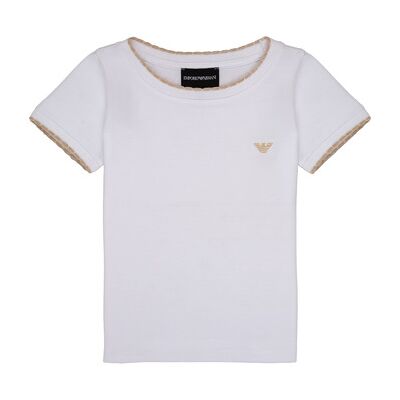 Giorgio Armani T-shirt enfant Emporio Armani Allan Blanc 5 ans,6 ans,8 ans filles - Publicité Giorgio Armani T-shirt enfant Emporio Armani Allan Blanc 5 ans,6 ans,8 ans filles - Publicité