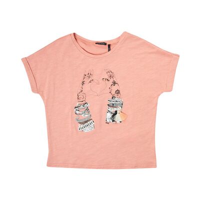 Ikks EAGLEA T-shirt Rose pour Filles - Vêtements Décontractés - Publicité Ikks EAGLEA T-shirt Rose pour Filles - Vêtements Décontractés - Publicité